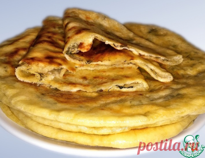 Хычины с сыром и зеленью – кулинарный рецепт