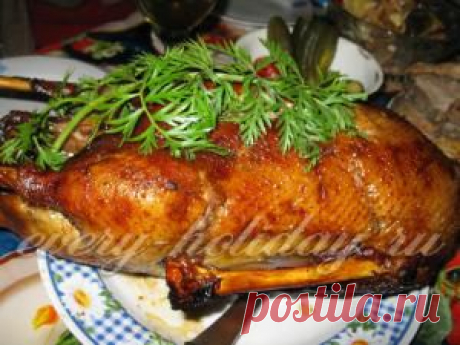 Рецепт запеченного гуся с яблоками