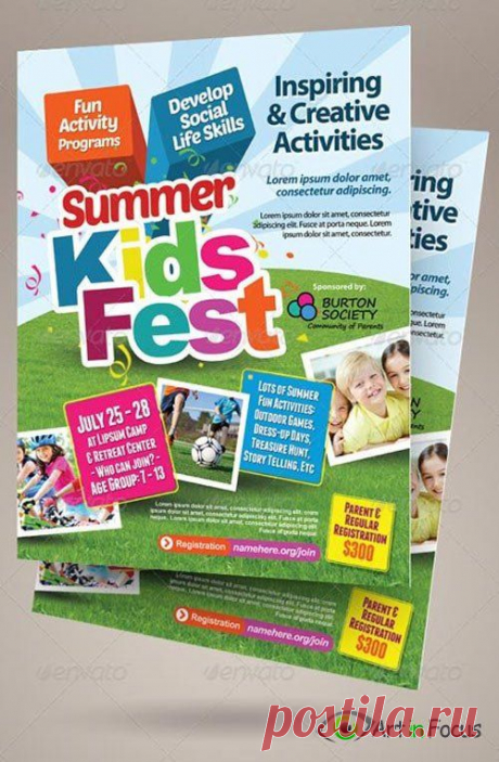 Kids Summer Camp Flyers 768529 » Art in Focus - Фото и Графика.
