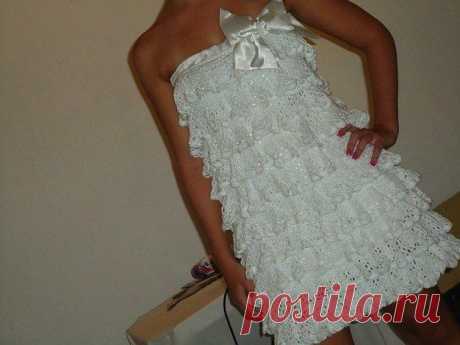 Вяжем летнее платье мини