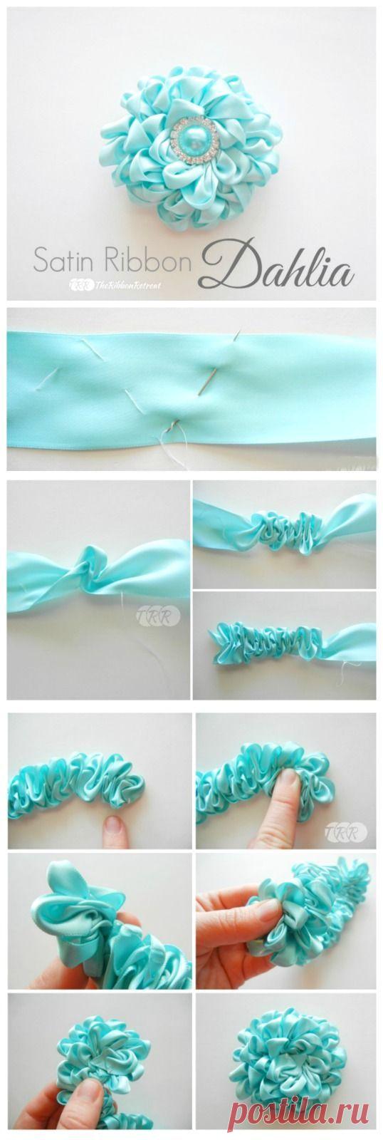 Цветы из лент — DIYIdeas