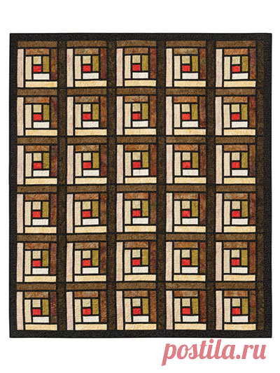 EXCLUSIVELY ANNIE'S QUILT DESIGNS: Stained Glass Logs Pattern