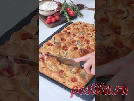 Easy No-Knead Focaccia #shorts #breadrecipe #focaccia #bread