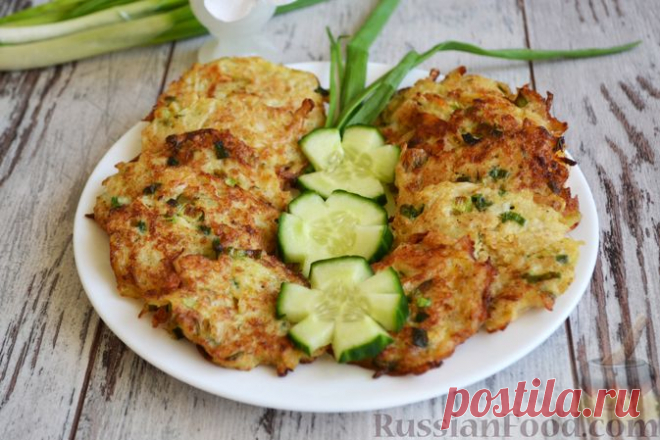 Рецепт: Капустные оладьи с овсяными хлопьями на RussianFood.com