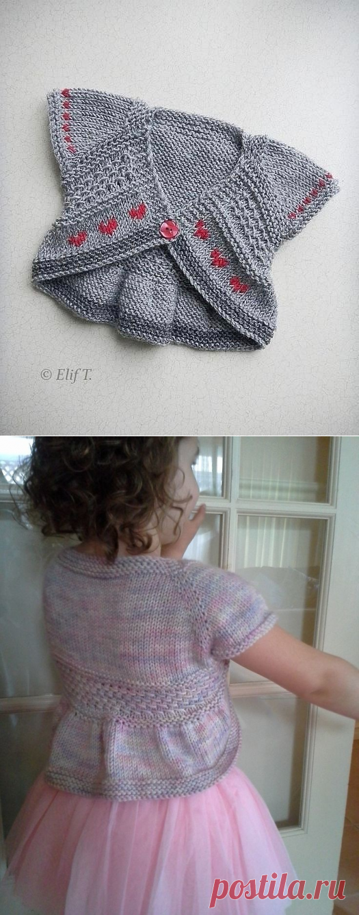 Очаровательное бесшовное болеро для девочки (Вязание спицами) — Журнал Вдохновение Рукодельницы