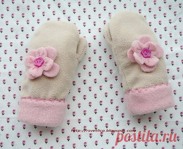 Варежки из флиса!