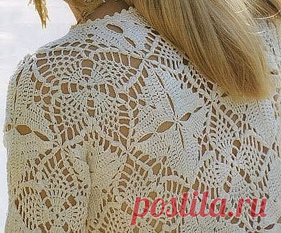 Женственная модель с потрясающей комбинацией узоров (Вязание крючком) — Журнал Вдохновение Рукодельницы