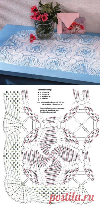 Crochet Knitting Handicraft: Beautiful doily
