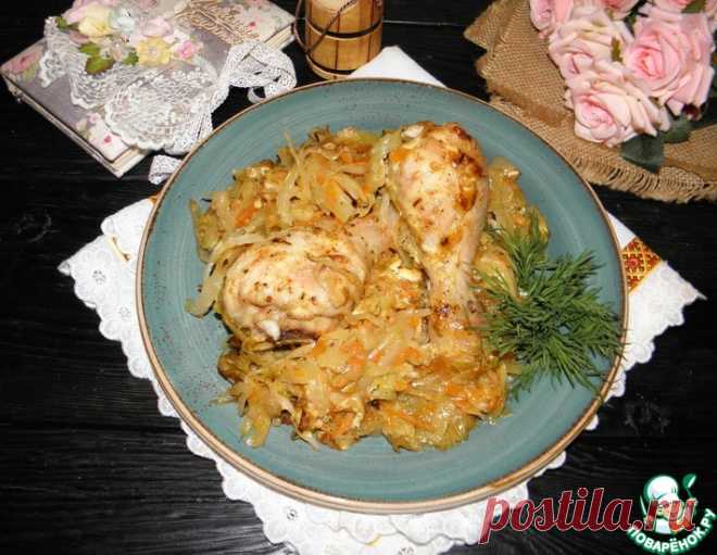 Курица на капусте – кулинарный рецепт