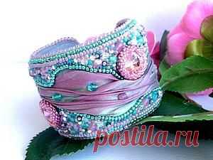 Как сделать чудесный браслет "Primavera" с шибори-лентой - Ярмарка Мастеров - ручная работа, handmade