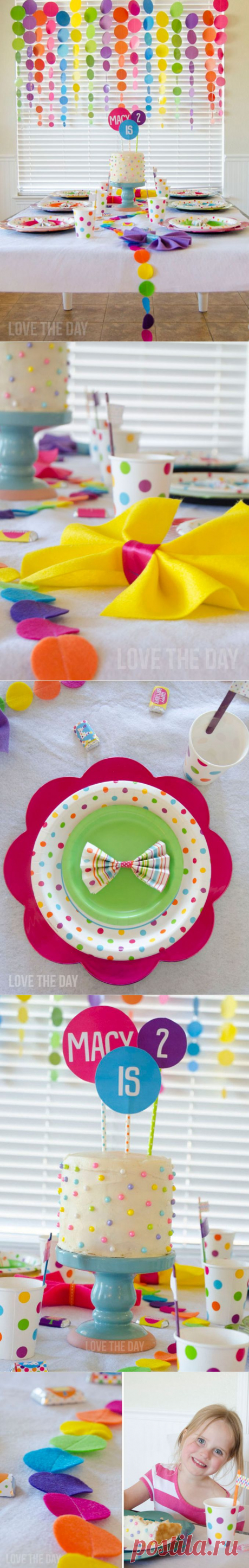 Полька Dot Birthday Party Любовью дня
