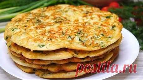 Очень Вкусно из ничего. Быстрые лепешки без сыра, дрожжей и раскатки теста)