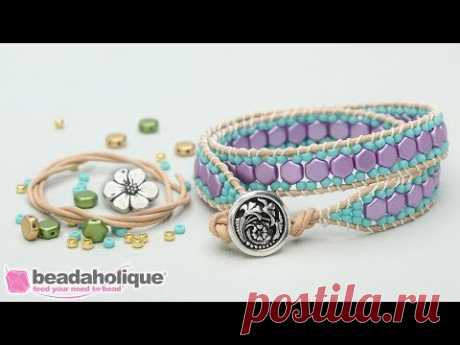 How to Make the Honeycomb Double Wrapped Loom Bracelet Kits by Beadaholique