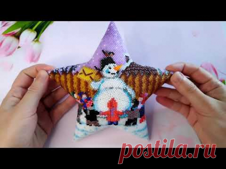 Вышивка бисером и ниточками! Новые игрушки и звездочки из бисера! 😊