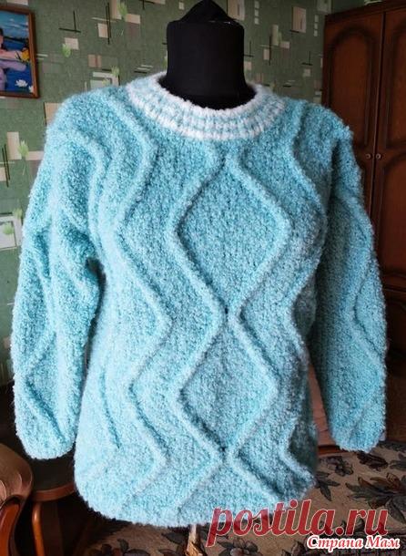 Теплый джемпер из букле - Вязание - Страна Мам