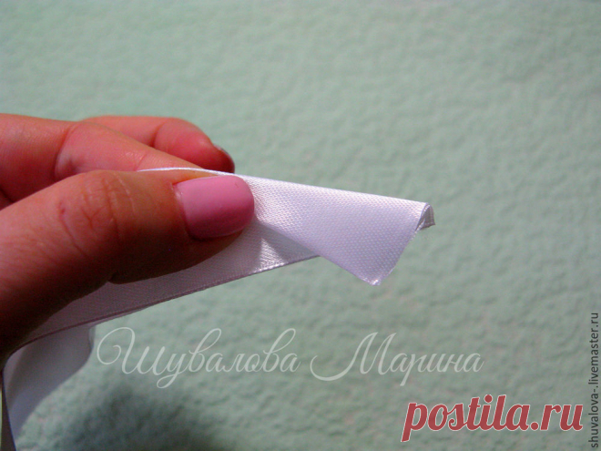 Делаем крученую розу из атласной ленты - Ярмарка Мастеров - ручная работа, handmade