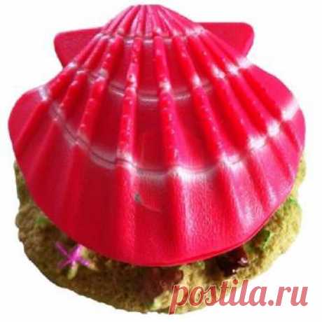 Aquarium Red Shell Rockery Fish Tank Decoration - 300 руб.