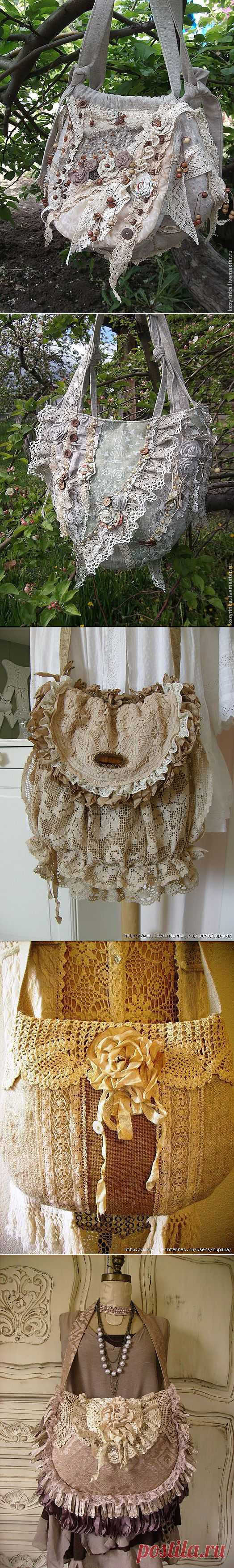 Аксессуары в стиле Бохо, Шебби шик, Винтаж и Викторианском (сумки и броши.