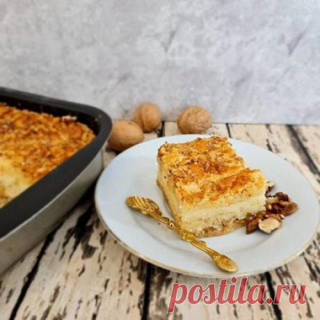 Нежный творожно-яблочный насыпной пирог - Сладкие пироги и кексы