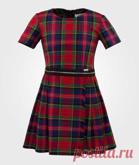 Junior Gaultier - Red Tartan Short Sleeve Dress - ru.babyshop.com