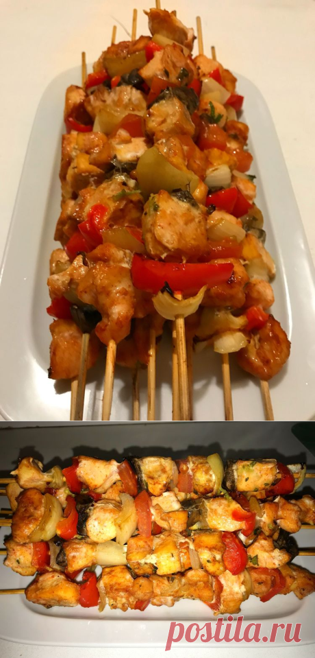 Новогодние шашлычки из курицы с овощами - Простые рецепты Овкусе.ру