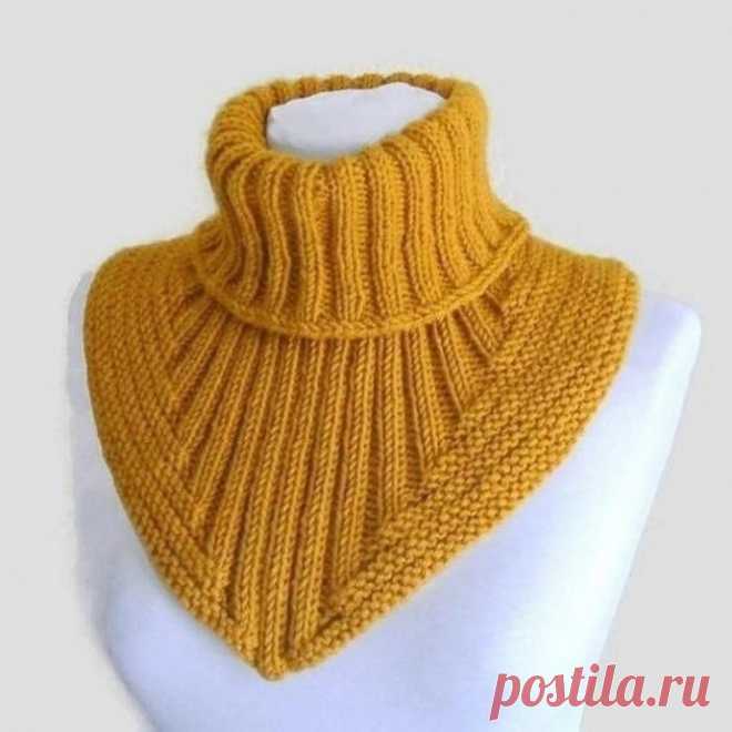 Очень простая и универсальная манишка для всех Очень простая и универсальная манишка для всехТакая манишка теплая и без лишних наворотов.