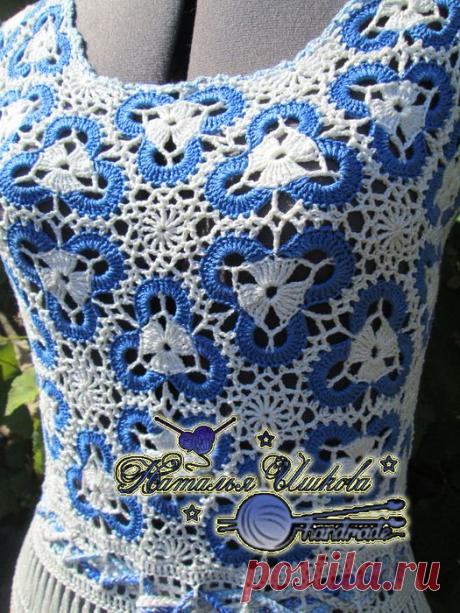 ПЛАТЬЕ ФИАЛКА КРЮЧКОМ