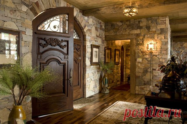 Foyer - rustic - entry - minneapolis - by Gabberts Design Studio