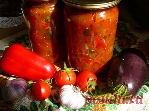 Салат-закуска из баклажанов на зиму