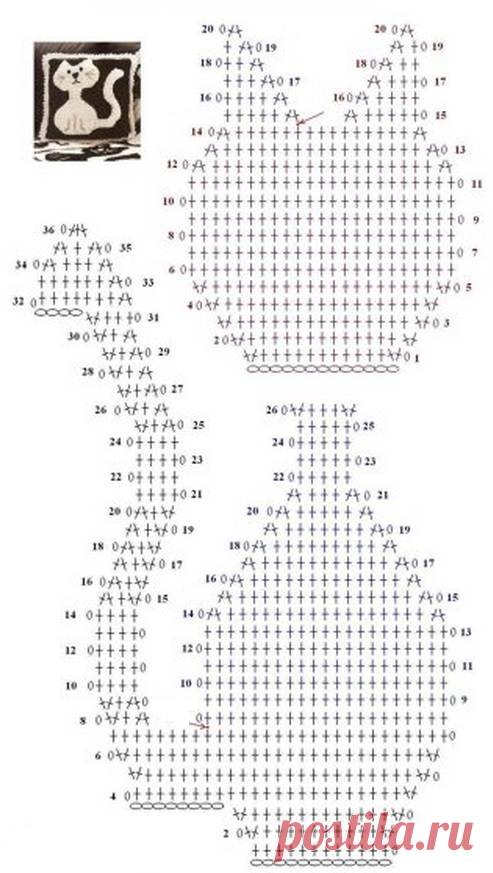 Схема для пледа крючком