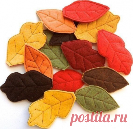 Листья из фетра