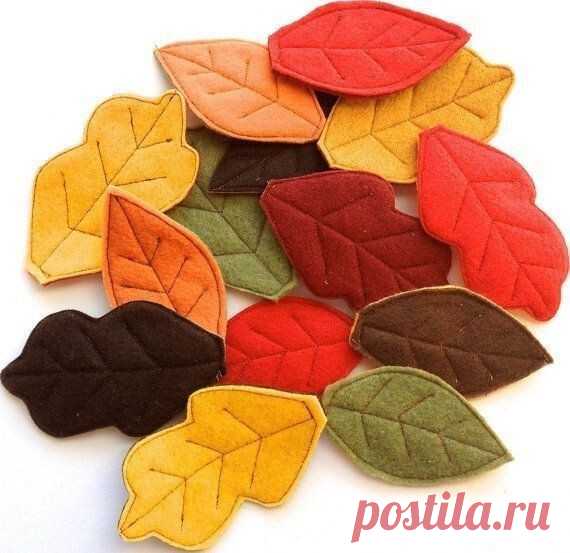 Листья из фетра