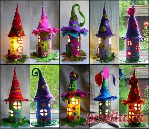 Fantastic Cardboard Tube Fairy Houses