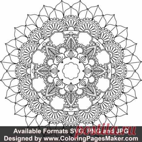 SVG Mandala Art #160 &amp;#8211; ColoringPagesMaker