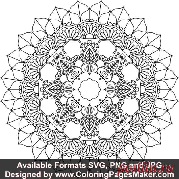 SVG Mandala Art #160 &#8211; ColoringPagesMaker