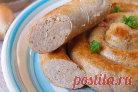 Куриная колбаса с чесноком и морковью, рецепт — Вкусо.ру