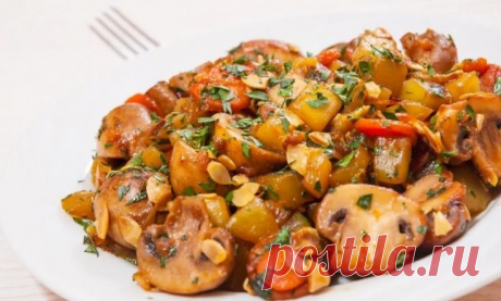 Лёгкое грибное рагу