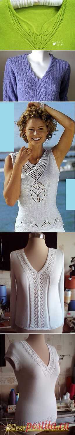 Пуловер и оформление V-образного выреза — Рукоделие