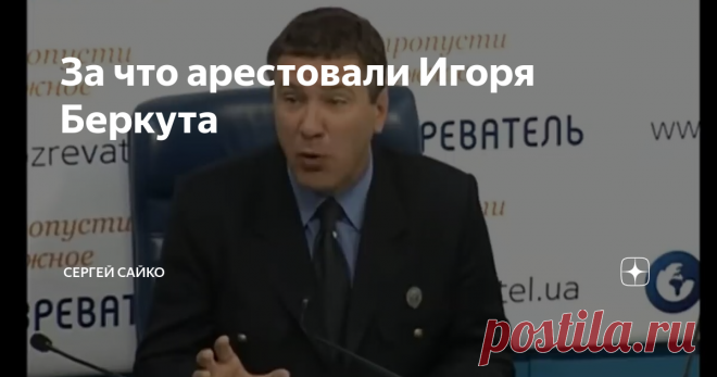 За что арестовали Игоря Беркута