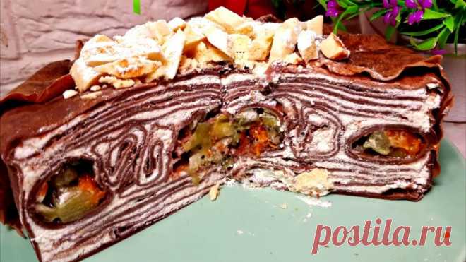 Торт без духовки из блинов. Просто, вкусно и недорого