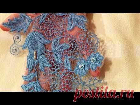 Вышивка на швейной машинке КРУЖЕВА🌷Новая версия🌷Sewing Machine Embroidery Lace🌷Stickerei Spitze - YouTube