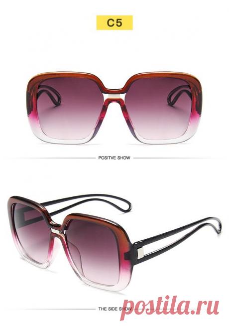 Крупные солнцезащитные очки-стрекозы с серым градиентом и винно-прозрачной оправой за 245 грн. | Шафа