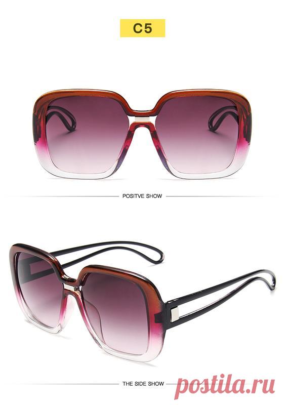 Крупные солнцезащитные очки-стрекозы с серым градиентом и винно-прозрачной оправой за 245 грн. | Шафа