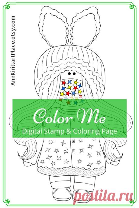 Color Me Face Mask Christmas Doll Winter Doll Coloring | Etsy