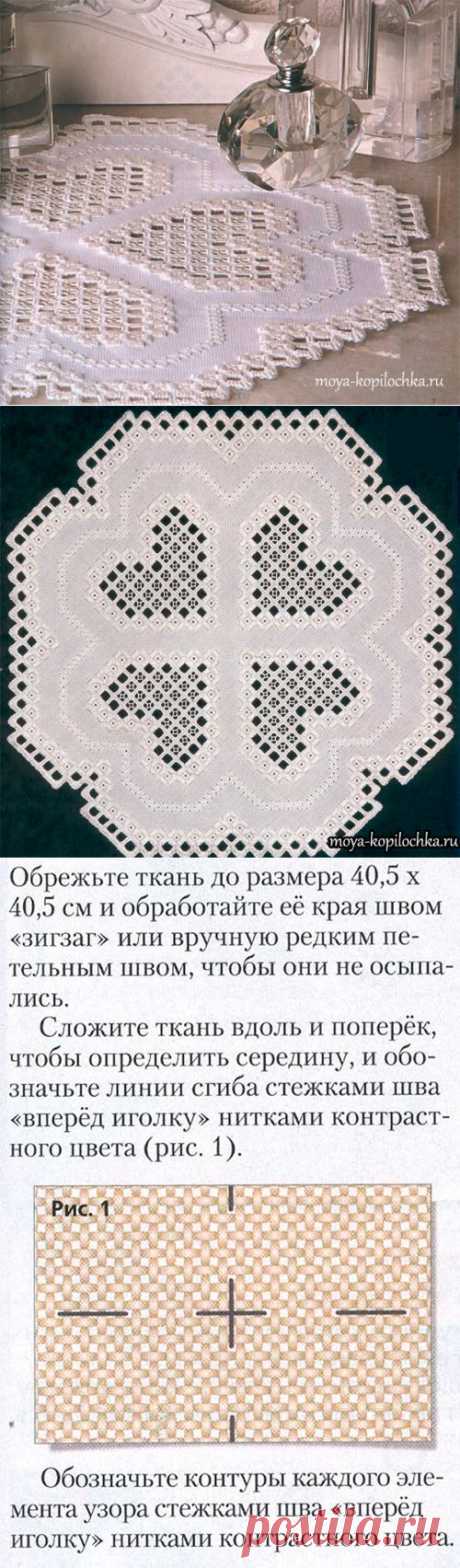 Салфетка в технике вышивки Хардангер. Очень качественный мастер-класс - Рукоделие - Моя копилочка