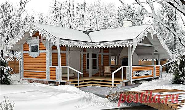 Проекты бань с террасой и барбекю (28 фото): зона отдыха 3 в 1 - HappyModern.RU