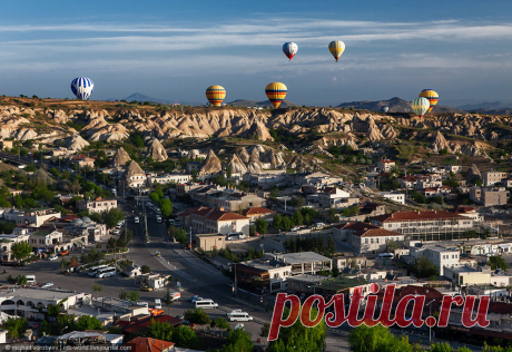 Каппадокия c высоты полета воздушного шара