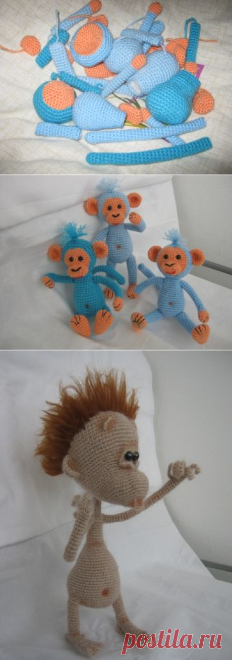обезьянки / Мир игрушки / Разнообразные игрушки ручной работы