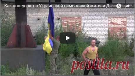Как поступают с Украинской символикой жители Донбасса Как поступают с Украинской символикой жители Донбасса. Новости без пропаганды