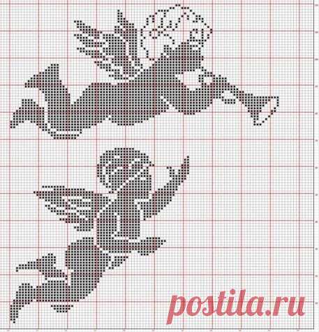 Ангелы / Вышивка / Схемы вышивки крестом